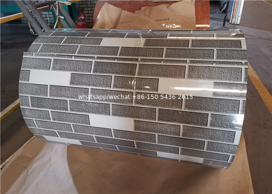 Acero recubierto de color de ladrillo blanco y gris para láminas de techado /COLOR DE AÇO DE BRICK